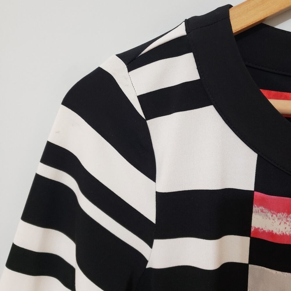 Alfani Horizontal Stripe Color Block Retro Mod Sh… - image 5